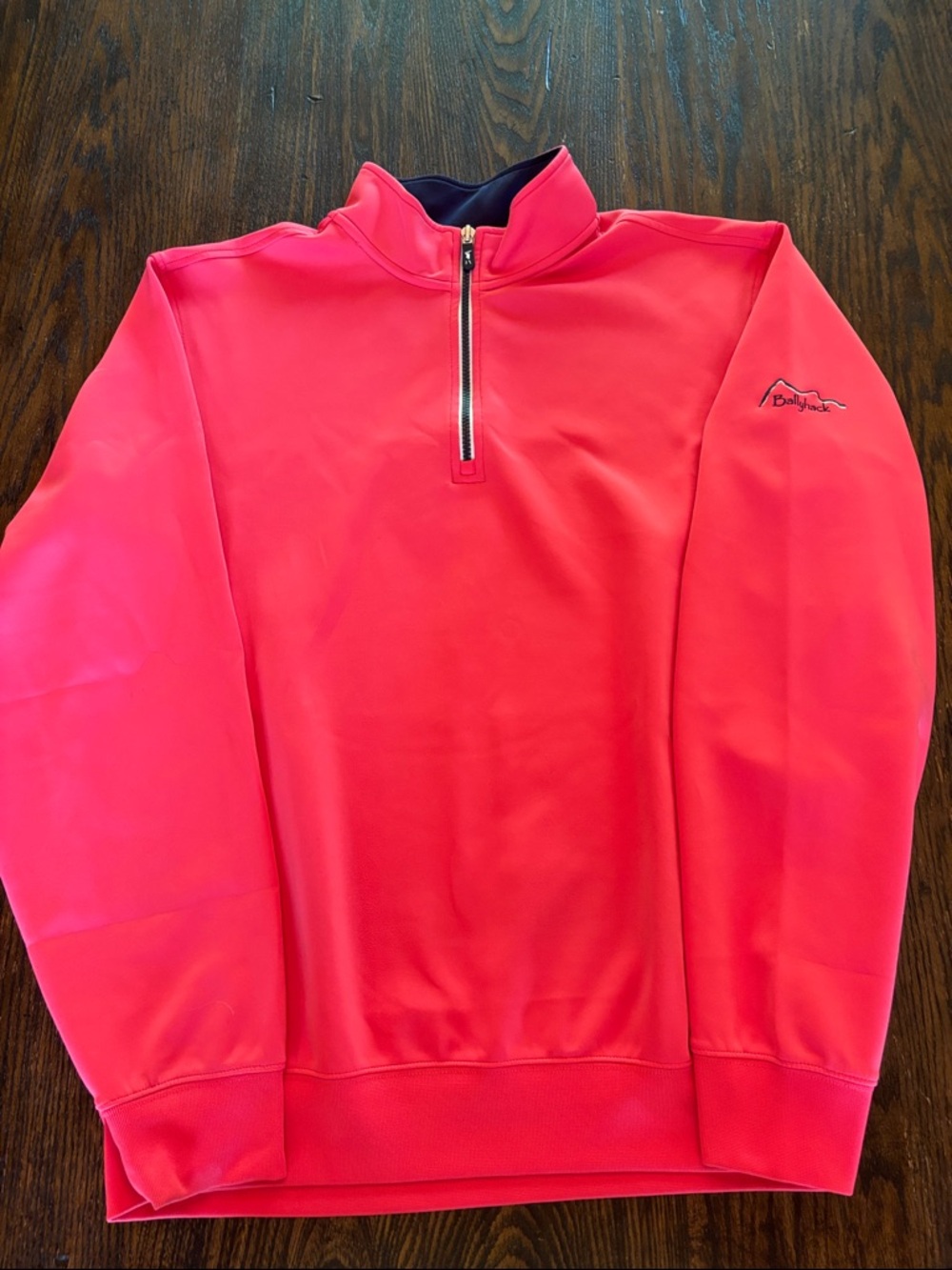Fairway & Greene Men’s Bright Coral Zip-Up Pullover